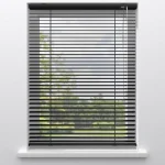 Fashion Kwantum Aluminium Jaloezie Bent 25mm Zwart