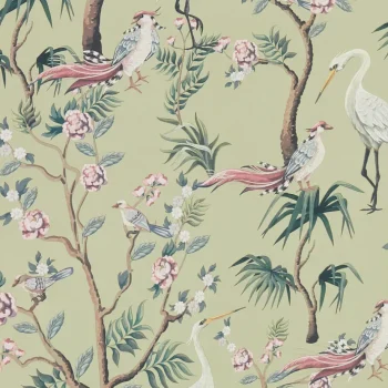 Outlet Kwantum Behang Emma Groen