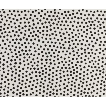 Online Kwantum Behang Polka Zwart Wit