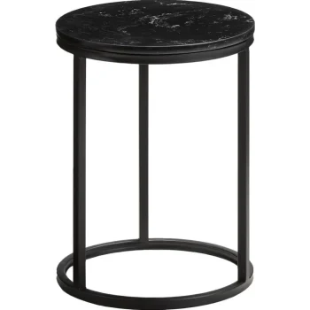 Hot Kwantum Bijzettafel Marzio Zwart ø 34 Cm Ø034CM