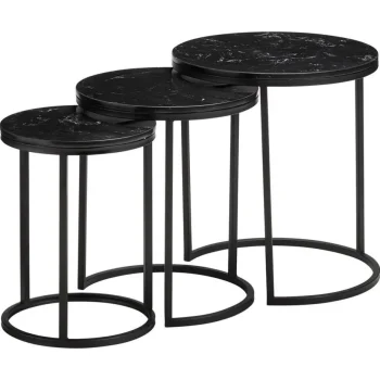 Hot Kwantum Bijzettafel Marzio Zwart ø 34 Cm Ø034CM