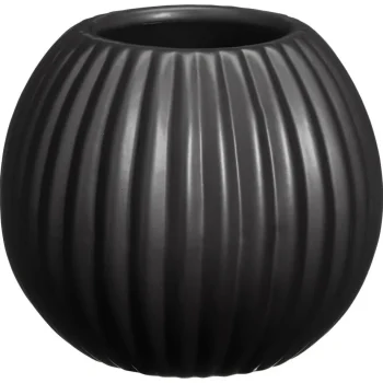 New Kwantum Bloempot Ribbel Zwart