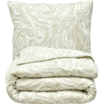 Discount Kwantum Dekbedovertrek Marble Taupe 140x220 Cm