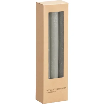 Clearance Kwantum Dinerkaars Rustiek 6 Stuks LichtGroen