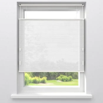 Fashion Kwantum Dubbel Plissé Jikke Wit Lichtdoorlatend