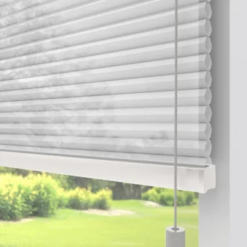 Fashion Kwantum Dubbel Plissé Jikke Wit Lichtdoorlatend