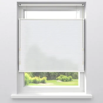 Outlet Kwantum Dubbel Plisségordijn Vera Wit Lichtdoorlatend