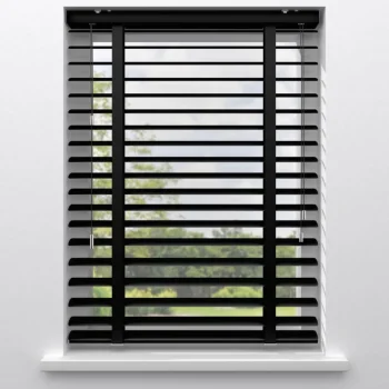 Fashion Kwantum Fenstr Aluminium Jaloezie Mels Mat 50mm Zwart