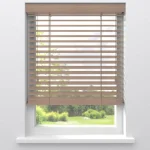 Fashion Kwantum Fenstr Bamboe Jaloezie Wietze Beige 50mm Naturel