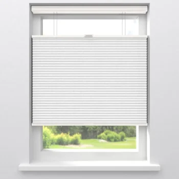 Outlet Kwantum Fenstr Dubbel Plissé 45mm Lotte Lichtdoorlatend Wit