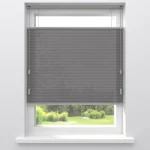 Fashion Kwantum Fenstr Dubbel Plissé Dewi Grijs Lichtdoorlatend Dr.Grijs