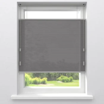 Fashion Kwantum Fenstr Dubbel Plissé Dewi Grijs Lichtdoorlatend Dr.Grijs