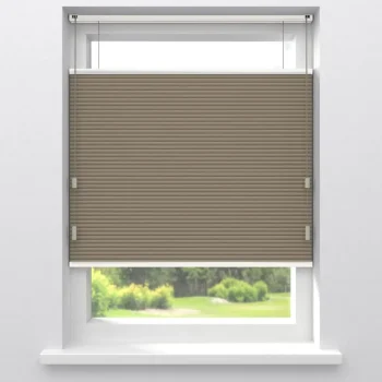Hot Kwantum Fenstr Dubbel Plissé Elsa Verduisterend Taupe
