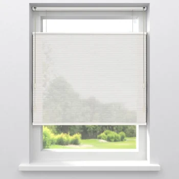 Fashion Kwantum Fenstr Dubbel Plisségordijn Lou Transparant Wit