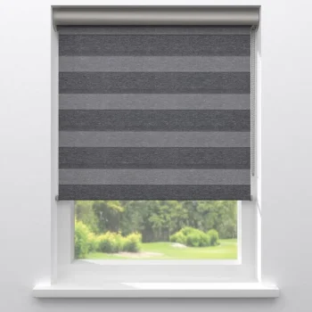 Clearance Kwantum Fenstr Duo Rolgordijn Michiel Donkergrijs Dr.Grijs