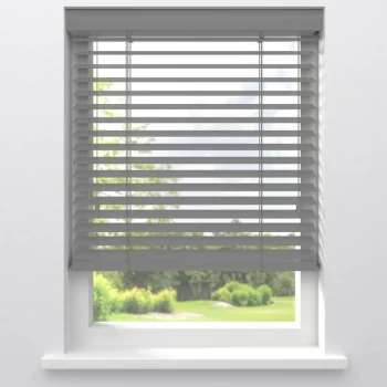 New Kwantum Fenstr Houten Jaloezie Hein 50mm Grijs