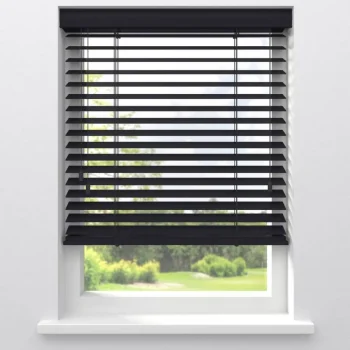Best Kwantum Fenstr Houten Jaloezie Hein 50mm Zwart