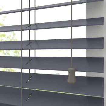 Outlet Kwantum Fenstr Houten Jaloezie Wout 50mm Grijs