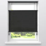 Online Kwantum Fenstr Plissé Mara Zwart Lichtdoorlatend