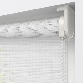 Fashion Kwantum Fenstr Rolgordijn Fleur Wit Transparant