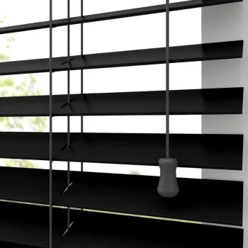 Online Kwantum Houten Jaloezie Xander 50mm Zwart