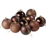 Clearance Kwantum Kerstbal 10 Stuks Bruin