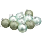 Discount Kwantum Kerstballen Salie - 10 Stuks Groen