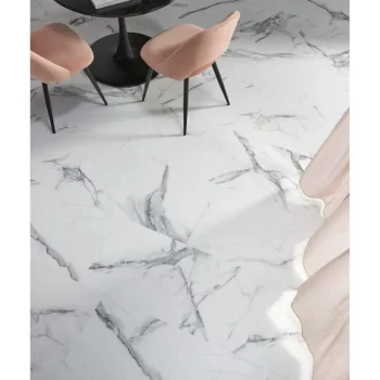 Fashion Kwantum Klik PVC Marble Wit Tegel XL Plank Je Berekent Hoeveel Meters Je Nodig Hebt Door Lengte En Breedte In Te Vullen