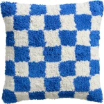 Hot Kwantum Kussen Check 45x45 Cm Blauw