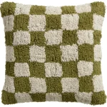 Hot Kwantum Kussen Check 45x45 Cm Groen