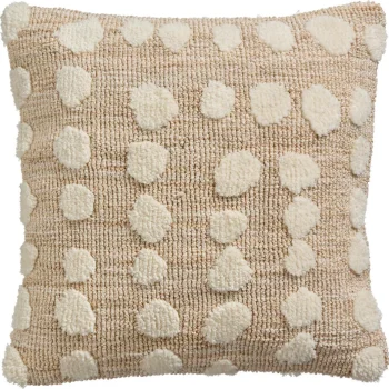 Discount Kwantum Kussen Chenille Dot Naturel 45x45 Cm