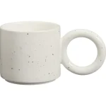 Outlet Kwantum Mok Met Oor Crispen Spikkel Zwart/ 225ml Wit