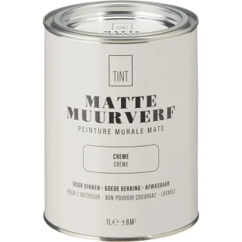 Outlet Kwantum Muurverf Mat Crème 1 L 1L