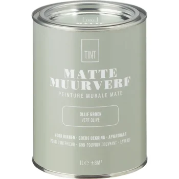 Clearance Kwantum Muurverf Mat Olijf Groen 1 L 1L