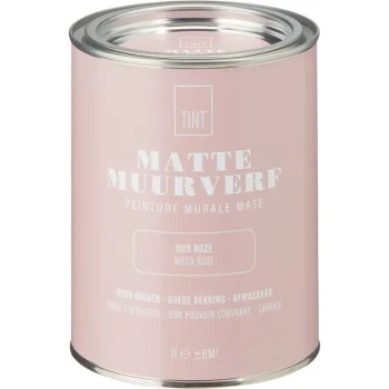 Clearance Kwantum Muurverf Mat Oud Roze 1 L 1L