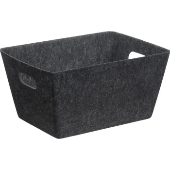 Fashion Kwantum Opbergmand Vilt Antraciet 39x29x20cm LichtGrijs