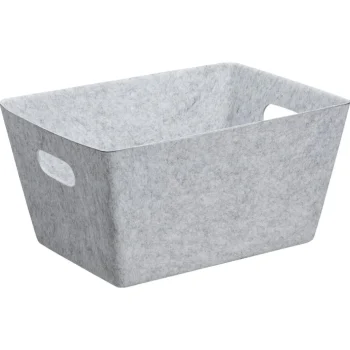 Discount Kwantum Opbergmand Vilt Grijs 39x29x20cm Antraciet