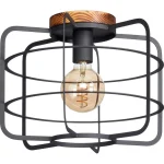 Clearance Kwantum Plafondlamp Wood Zwart
