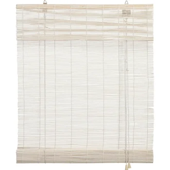 Sale Kwantum Rolgordijn Bamboe Wit 100x220 Cm 100X220CM