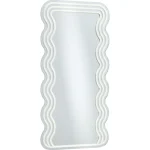 Outlet Kwantum Spiegel Met Verlichting - Wave - Neon - Warm Wit - 70x35 Cm WarmWit