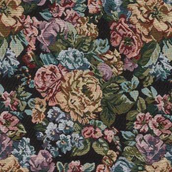 Online Kwantum Stof Fleur Zwart