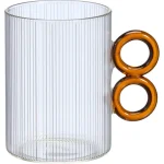 Clearance Kwantum Theeglas Rings Transparant/ - 480 Ml Amber