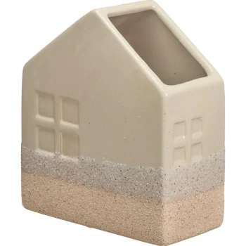 Online Kwantum Vaas Huis Naturel 14x7,2x15,5 Cm 14x7x16 Cm