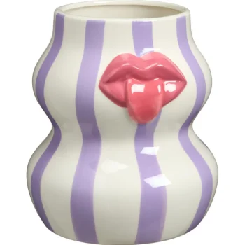 Fashion Kwantum Vaas Lip Gestreept Lila