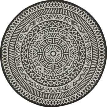 Fashion Kwantum Vloerkleed Rino Zwart