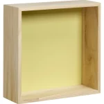 Best Kwantum Wanddecoratie Hout Citroengeel Maat M 25x9x25 Cm
