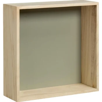 Discount Kwantum Wanddecoratie Hout Olijfgroen Maat L 30x10x30 Cm