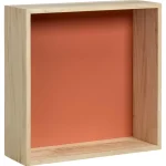 Online Kwantum Wanddecoratie Hout Steenrood Maat L 30x10x30 Cm